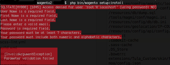 Access denied for user root@localhost